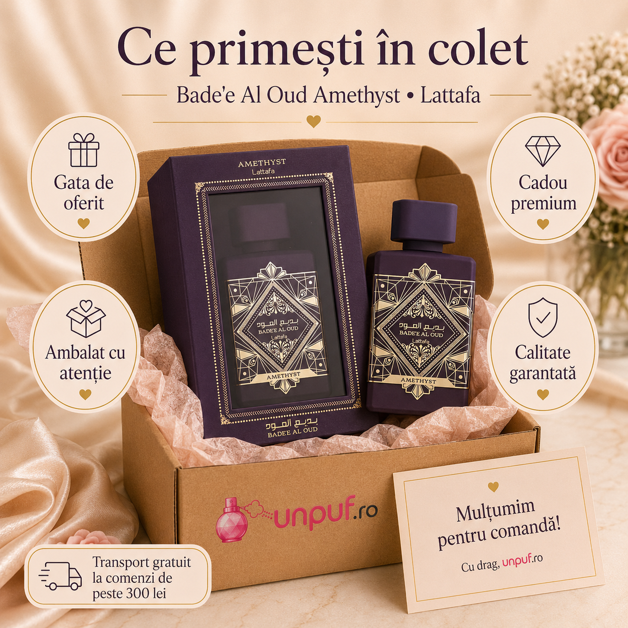 Lattafa Bade'e Al Oud Amethyst cadou premium pentru ea pentru el unisex damă bărbat
